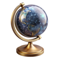 wonderful rustic Globe with Stand Angled View Transparent Cutout png