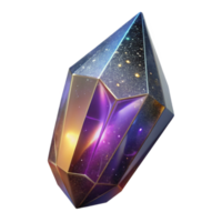 vibrant minimalist Glowing Crystal Shard with Light Refraction Cutout high resolution png
