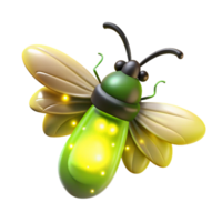 serene classic Glowing Fireflies with Yellow Green Light Transparent Background authentic png