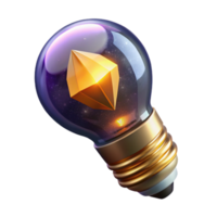 wonderful creative Glowing Light Bulb Side View Isolated high resolution png