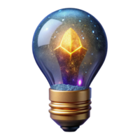 magnificent abstract Glowing Light Bulb Front View Isolated detailed png
