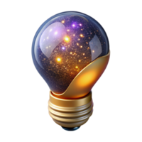 magnificent traditional Glowing Lightbulb Idea Concept Isolated detailed png