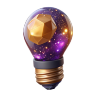 dramatic abstract Glowing Light Bulb Side View Isolated genuine png