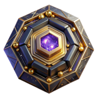 beautiful modern Glowing Energy Core with Circuits Cutout detailed png
