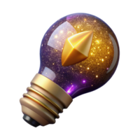 stunning creative Glowing Light Bulb Side View Isolated authentic png