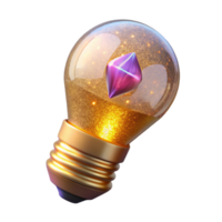 dramatic vintage Glowing Light Bulb Side View Isolated detailed png