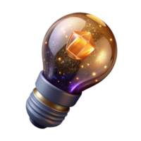 magnificent abstract Glowing Light Bulb Top View Transparent Background high resolution png