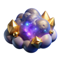 impressive artistic Glowing Nebula Cloud in Space Cutout authentic png