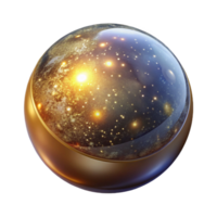 dramatic contemporary Glowing Orb with Sparkles Isolated premium png