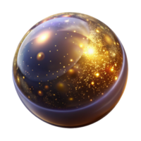 vibrant minimalist Glowing Orb with Sparkling Particles Transparent Element high resolution png