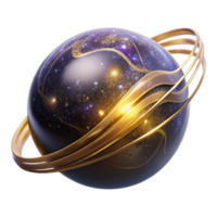 vibrant abstract Glowing Orb with Energy Trails Cutout professional png
