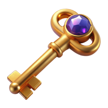 deslumbrante clássico dourado chave Antiguidade estilo isolado elemento Prêmio png