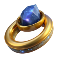 wonderful classic Golden Ring Top View Isolated on Transparent Background high resolution png