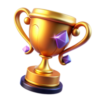 vibrant rustic Golden Trophy Cutout on Transparent Background high quality png