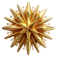 impressive abstract Gold Starburst Isolated with Sparkling Effect original png