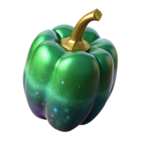 extraordinary minimalist Green Bell Pepper Side Angle Transparent Background high resolution png