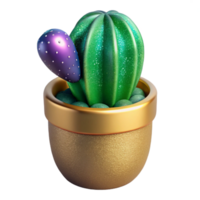 extraordinary vintage Green Cactus in Pot Cutout Transparent Background high quality png