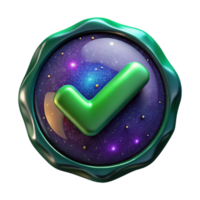 stunning classic Green Check Mark Button Transparent Background professional png