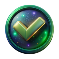 elegant creative Green Checkmark Circle Icon Transparent Background authentic png