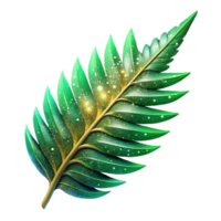 magnificent creative Green Fern Leaf Angled View Isolated genuine png
