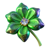 extraordinary artistic Green Four Leaf Clover Cutout Transparent Background premium png
