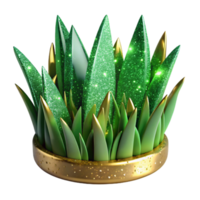 elegant rustic Green Grass Blades Side View Transparent Background premium png
