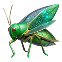 magnificent minimalist Green Grasshopper Insect Side Profile Transparent Background premium png