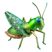 elegant artistic Green Grasshopper Side View Cutout professional png