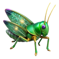 dramatic rustic Green Grasshopper Side View Cutout high resolution png