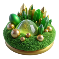 stunning classic Green Moss Patch Close Up Transparent Background high resolution png