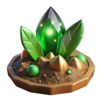 impressive traditional Green Sprout Emerging From Soil Cutout authentic png