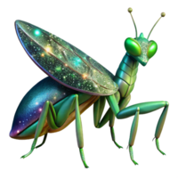 beautiful rustic Green Praying Mantis Side View Cutout detailed png
