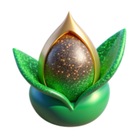 extraordinary creative Green Sprouting Seed Close Up Transparent Background high resolution png