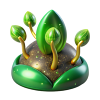 magnificent vintage Green Sprouting Seed Close Up Transparent Background authentic png
