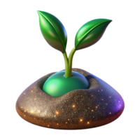 extraordinary rustic Green Sprout Emerging From Soil Cutout authentic png