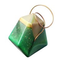 stunning rustic Green Tea Bag Side View Transparent Background high quality png