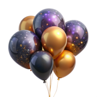 dramatic artistic Group of Balloons Floating Upward Isolated on Transparent Background authentic png