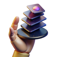 wonderful traditional Hand Balancing Stack of Coins Cutout detailed png