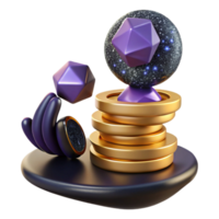impressive rustic Hand Balancing Stack of Coins Cutout png