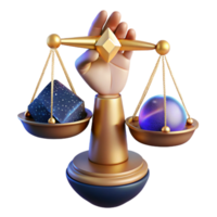 impressive rustic Hand Holding Balancing Scales with Risk and Reward Text Cutout authentic png