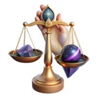serene minimalist Hand Holding Balancing Scales with Risk and Reward Text Cutout png