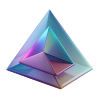 beautiful contemporary A series of overlapping, transparent triangles, with gradients of color, creating a sense of depth and dimension, in a minimalist, geometric style premium png