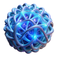 elegant minimalist A field of interwoven, glowing fibers, forming a complex, organic network, in a bioluminescent, abstract style original png
