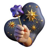 beautiful artistic Hand Holding Sparklers Lit Cutout high resolution png