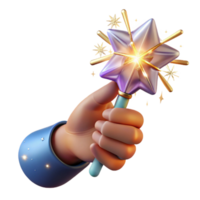 elegant artistic Hand Holding Sparkler with Soft Glow and Transparent Background high resolution png