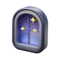 magnificent artistic Spaceship window, view of stars just the window high resolution png