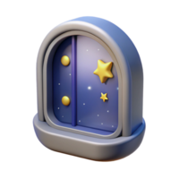 magnificent abstract Spaceship window, view of stars just the window 4K png