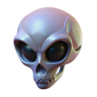 serene vintage Alien skull with elongated cranium high resolution png