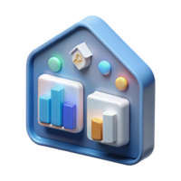 stunning abstract A smart home interface displaying various data points, minimalist design, soft white lighting professional png