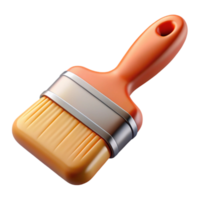 impressive traditional A single paintbrush with bristles, exclusive png